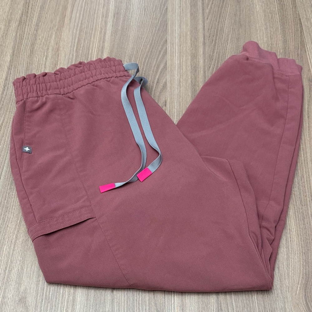 FIGS Lesage Jogger Scrub Pant PO# 3569 Mauve XLarge Elastic Waist